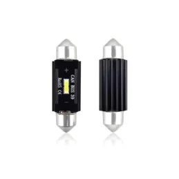 Set Becuri Auto cu Led Canbus Sofit Compatibil C5W 1 Smd 39Mm Alb 12/24V ...