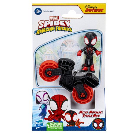 SPIDERMAN SET MOTOCICLETA SI FIGURINA MILES MORALES SPIDER MAN 6CM | MARKETPLACE SHOPPING CENTER