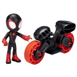 SPIDERMAN SET MOTOCICLETA SI FIGURINA MILES MORALES SPIDER MAN 6CM | MARKETPLACE SHOPPING CENTER