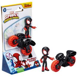 SPIDERMAN SET MOTOCICLETA SI FIGURINA MILES MORALES SPIDER MAN 6CM | MARKETPLACE SHOPPING CENTER