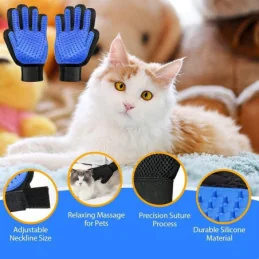 Manusa pentru Descalcit si Curatat Blana Animalelor de Companie...