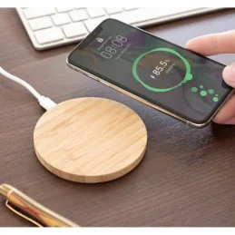Incarcator wireless din bambus...