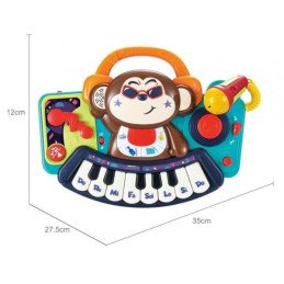 PIANINA BEBE MAIMUTICA DJ CU LUMINI SUNETE SI MICROFON | MARKETPLACE SHOPPING CENTER