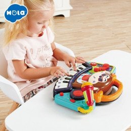 PIANINA BEBE MAIMUTICA DJ CU LUMINI SUNETE SI MICROFON | MARKETPLACE SHOPPING CENTER
