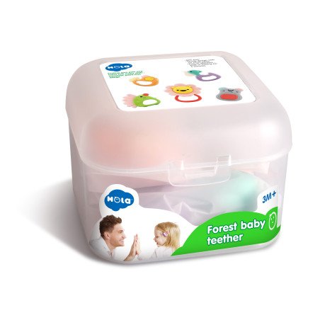 SET 5 JUCARII PENTRU DENTITIE IN CUTIE FOREST BABY | MARKETPLACE SHOPPING CENTER