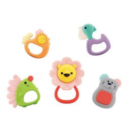 SET 5 JUCARII PENTRU DENTITIE IN CUTIE FOREST BABY | MARKETPLACE SHOPPING CENTER