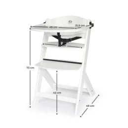 SCAUN DE MASA KINDERKRAFT ENOCK, 3 IN 1, FULL WHITE | MARKETPLACE SHOPPING CENTER