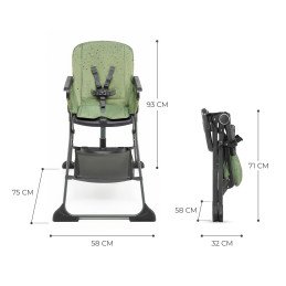 SCAUN DE MASA KINDERKRAFT FOLDEE, PLIABIL, GREEN | MARKETPLACE SHOPPING CENTER