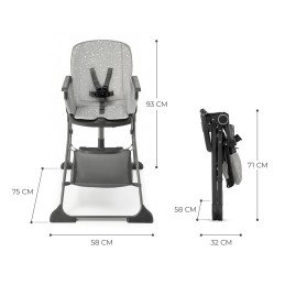 SCAUN DE MASA KINDERKRAFT FOLDEE, PLIABIL, GREY | MARKETPLACE SHOPPING CENTER