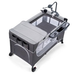 PATUT DE CALATORIE KINDERKRAFT LEODY, CU ACCESORII, GREY | MARKETPLACE SHOPPING CENTER